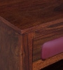 Adelaide Sheesham Wood Bedside Table In Honey Oak Finish With Drawer