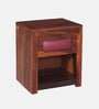 Adelaide Sheesham Wood Bedside Table In Honey Oak Finish With Drawer