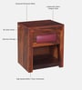 Adelaide Sheesham Wood Bedside Table In Honey Oak Finish With Drawer