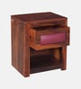 Adelaide Sheesham Wood Bedside Table In Honey Oak Finish With Drawer