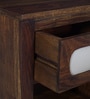 Adelaide Sheesham Wood Bedside Table In Provincial Teak Finish With Drawer