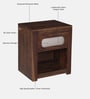 Adelaide Sheesham Wood Bedside Table In Provincial Teak Finish With Drawer