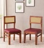 Adelaide Sheesham Wood Dining Chairs In Honey Oak Finish (Set Of 2 )