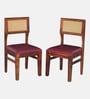 Adelaide Sheesham Wood Dining Chairs In Honey Oak Finish (Set Of 2 )