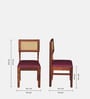 Adelaide Sheesham Wood Dining Chairs In Honey Oak Finish (Set Of 2 )