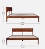 Adelaide Sheesham Wood King Size Bed In Honey Oak Finish
