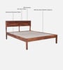 Adelaide Sheesham Wood Queen Size Bed In Honey Oak Finish