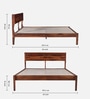 Adelaide Sheesham Wood Queen Size Bed In Honey Oak Finish