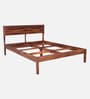 Adelaide Sheesham Wood Queen Size Bed In Honey Oak Finish