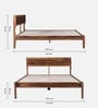 Adelaide Sheesham Wood Queen Size Bed In Provincial Teak Finish