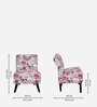 Adelaide Fabric Slipper Chair In Pink Floral Print