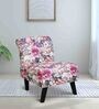 Adelaide Fabric Slipper Chair In Pink Floral Print