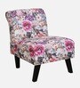 Adelaide Fabric Slipper Chair In Pink Floral Print