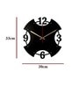 Adele Engineered Wood Black Wall Clock