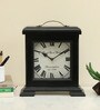Adele Mango Wood Black Modern Wall Clock