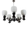 Tamar Silver Wood + Metal Chandelier