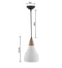 Adelle White Metal Hanging Light