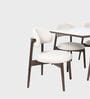Adhira Marble-Top 4 Seater Dining Table Set In Mango Wood Finish