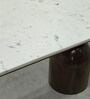 Adhira Marble-Top 6 Seater Dining Table Set In Teak Wood Finish