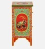 Alankaar Solid Wood End Table In Hand-Painted Multicolour with Drawers