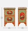 Alankaar Solid Wood End Table In Hand-Painted Multicolour with Drawers