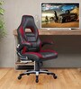 Elegant Leatherette Gaming Chair in Black & Red Colour