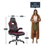 Elegant Leatherette Gaming Chair in Black & Red Colour