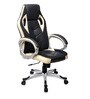 Modern Designer Gaming Chair In Cream & Black Colour