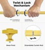 Gold Adjustable Curtain Rod for Windows 18 to 44 Inch