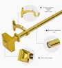 Gold Adjustable Curtain Rod for Windows 18 to 44 Inch
