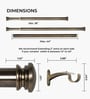 Brass Adjustable Curtain Rod for Windows 18 to 44 Inch
