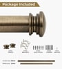 Brass Adjustable Curtain Rod for Windows 18 to 44 Inch