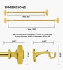 Gold Adjustable Curtain Rod for Windows 44 to 120 Inch (Pack of 1)