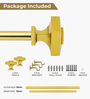 Gold Adjustable Curtain Rod for Windows 44 to 120 Inch (Pack of 1)