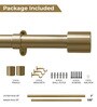 Soft Gold Adjustable Curtain Rod for Windows 44 to 120 Inch (Pack of 1)