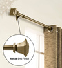 Soft Gold Adjustable Curtain Rod for Windows 44 to 120 Inch (Pack of 1)