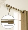 Soft Gold Adjustable Curtain Rod for Windows 44 to 120 Inch (Pack of 1)