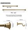Soft Gold Adjustable Curtain Rod for Windows 44 to 120 Inch (Pack of 1)