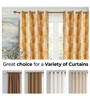 Soft Gold Adjustable Curtain Rod for Windows 44 to 120 Inch (Pack of 1)