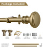 Soft Gold Adjustable Curtain Rod 44 to 120 Inch (Pack of 1)