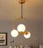 Adjustable Gold 3 Globe Light Hanging Pendant Light