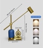 Adjustable LED Table Lamp with Vintage Clock