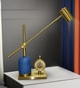 Adjustable LED Table Lamp with Vintage Clock