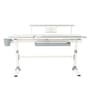 Adjustable Study Table with Tiltable Reading Desk in Grey Color