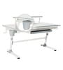 Adjustable Study Table with Tiltable Reading Desk in Grey Color