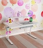 Adjustable Study Table with Tiltable Reading Desk in Grey Color