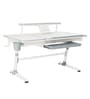 Adjustable Study Table with Tiltable Reading Desk in Grey Color