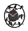 Adler Engineered Wood Black Wall Clock