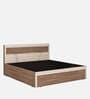 Sappora King Size Bed in Bella Noce & Highland Pine Color with Hydraulic Storage