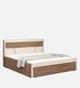 Sappora King Size Bed in Bella Noce & Highland Pine Color with Hydraulic Storage